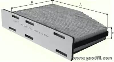 Фильтр салона угольный AG282CFC AG 282 CFC GOODWILL