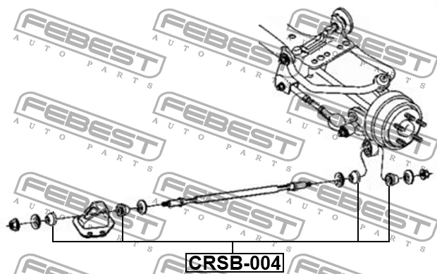 Втулка задн поперечн тяги CHRYSLER SEBRING/CIRRUS/STRATUS R/T 2004-2010 CRSB-004 CRSB-004 FEBEST