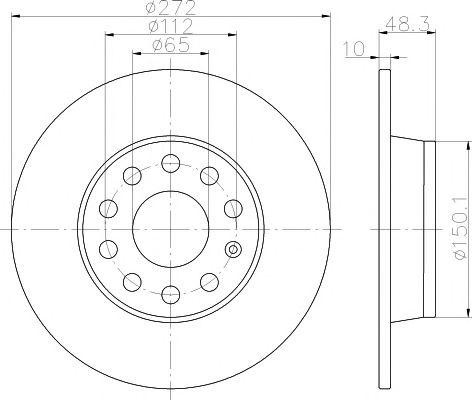 92224903 диск тормозной задний!\ Audi A3, Skoda Octavia/Superb, VW Golf/Jetta 1. 92224903 TEXTAR