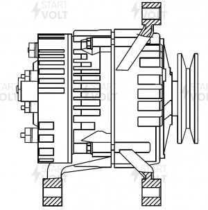 Генератор ПАЗ-3205 дв.ЗМЗ-5234-10 14В 120А STARTVOLT LG0353 START VOLT
