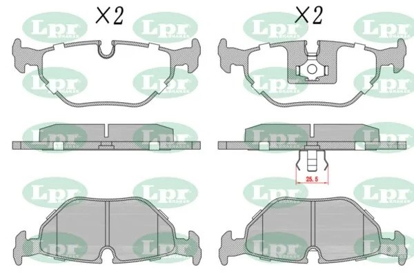 Комплект тормозных колодок 05P297 05P297 LPR