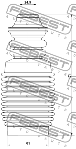 Пыльник передн амортизатора с отбойником комплект RENAULT LAGUNA II 2001-2007 RN RNSHB-LAGIIF-KIT FEBEST