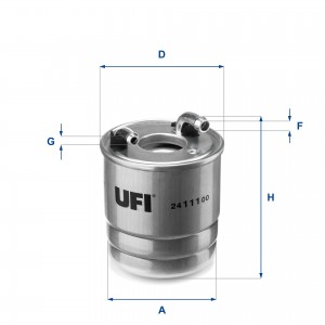 Фильтр топливный дизельный MERCEDES C W204, E W212, GL X164 2.0D-3.5D 24.111.00 2411100 UFI