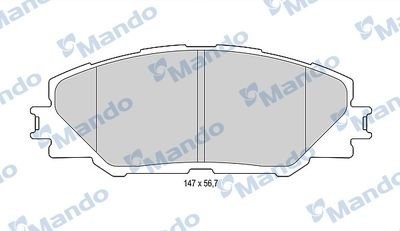 Колодки тормозные дисковые перед MBF015875 MANDO
