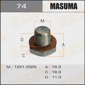 Пробка сливная NISSAN картера масляного АКПП MASUMA 74 MASUMA