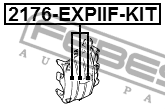 Поршень суппорта переднего ремкомпл 2176-EXPIIF-KIT 2176-EXPIIF-KIT FEBEST