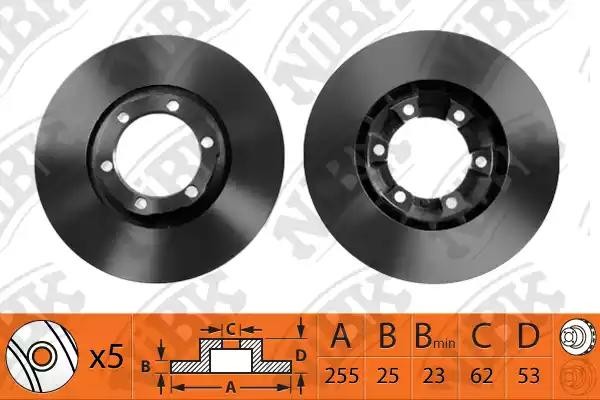 Диск тормозной TOYOTA PREVIA 2.4 90-00/DODGE CARAVAN 00-  RN1532 RN1532 NIBK