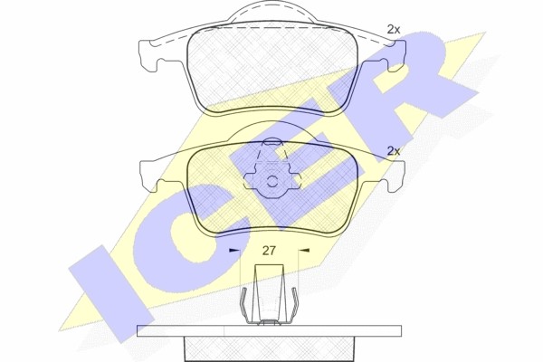 181298 колодки дисковые задние !\ Volvo S80 98>/S60/V70 00>/C70 97-00/XC70 2.5D5 181298 ICER