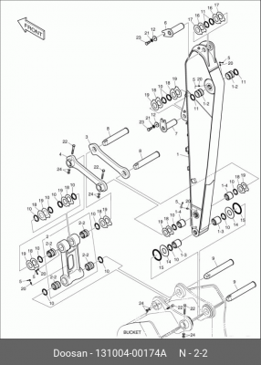 131004-00174A Втулка 131004-00022A, 131004-00248, K1004106, 131004-00434, 131004 131004-00174A DOOSAN