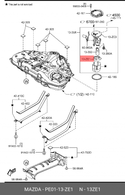 Фильтр топливного насоса PE0113ZE1 PE01-13-ZE1 MAZDA