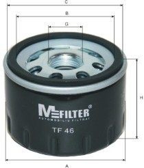 фильтр масляный!\ Renault Clio/Megane/Laguna 1.4i-1.9DTi 95> TF46 MFILTER AUTOMOTIVE FILTERS