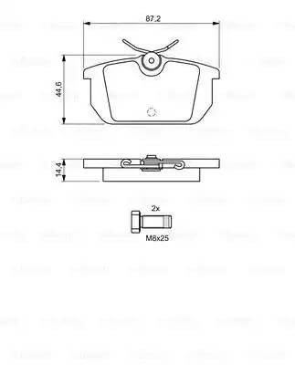 Колодки тормозные FIAT Punto задние (4шт.) BOSCH 0 986 491 030 BOSCH