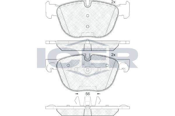 181919 колодки дисковые передние!\ BMW X5(E70) 3.0 07> 181919 ICER
