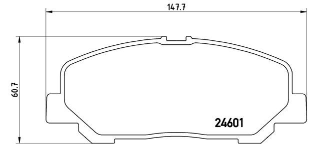 P83099 1287 00 [0446528520] !колодки дисковые п.\ Toyota Previa 2.4/3.5 05> P83099 BREMBO