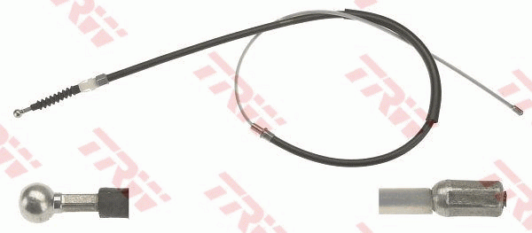 Трос ручника SKODA OCTAVIA (1Z) для диск тормоза GCH385 GCH385 TRW