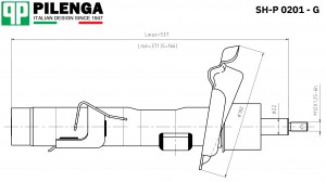 Амортизатор передний FOCUS 2 правый газовый  SH-P0201-G SHP0201G PILENGA