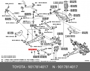 Гайка фланцевая TOYOTA 90178-14017 90178-14017 TOYOTA