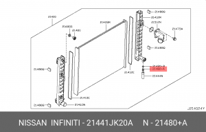 ЗАГЛУШКА ТЕХНОЛОГИЧЕСКИХ ОТВЕРСТИЙ ДЕТАЛ 21441-JK20A 21441JK20A NISSAN