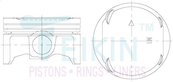 к-кт поршней! STD (4 шт.)\ Honda Accord/CR-V 2.0 R20A 06-21 38186STD TEIKIN