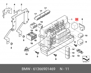 Реле BMW 5 OE 61 36 6 901 469 BMW