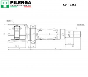 ШРУС правый внутренний Focus 1.8 MT CV-P 1253 CVP1253 PILENGA