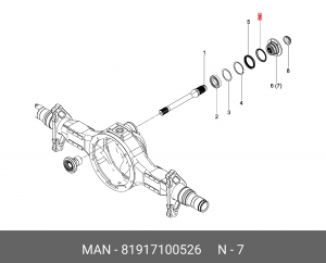 Кольцо защитное 81917100526 MAN