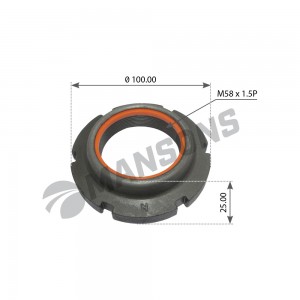 гайка ступицы! d100x25mm M58x1.5\MAN 400643 MANSONS