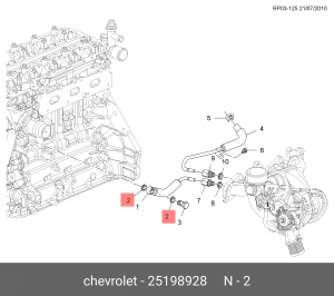 OPEL ASTRA J (2010>) 10*18*сальниковая 25198928 GENERAL MOTORS