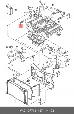 AUDI A4/A6/A8 15*19*2 077 121 437 VAG