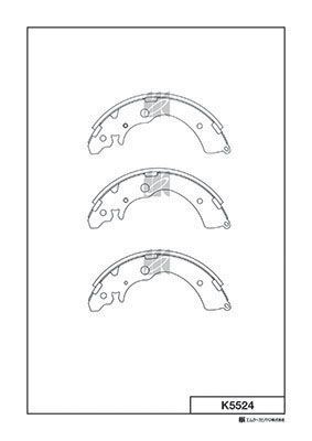 Колодки тормозные барабанные Honda Accord 88-93 K5524 K5524 MK KASHIYAMA