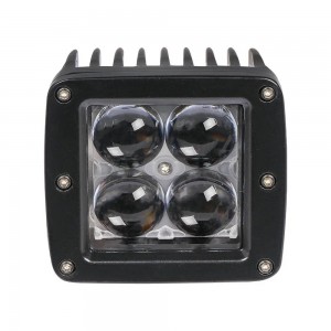Фара светодиодная квадратная, 4 LED линза 4D, 12W (82х75х75) 12/24V (ALED008) ALED008 AIRLINE