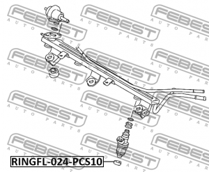 Кольцо уплотнительное форсунки впрыска топлива SUZUKI GRAND JB416 06-14 (компл-1 RINGFL-024-PCS10 FEBEST