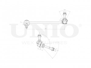 Стойка стабилизатора передняя левая SSP-50227 UNIO