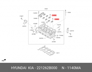 Болт HYUNDAI KIA OE 221262B000 HYUNDAI KIA