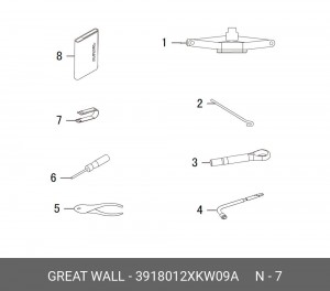 3918012XKW09A Съемник колпачка болта колесного 3918012XKW09A GWM