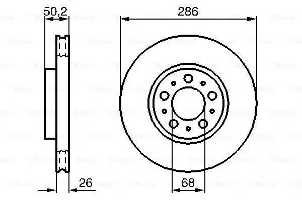 VOLVO S80 D=285.5mm/15" 0 986 479 210 BOSCH