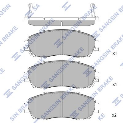 Колодки передние HONDA CR-V IV 2012- SP2115 SP2115 SANGSIN