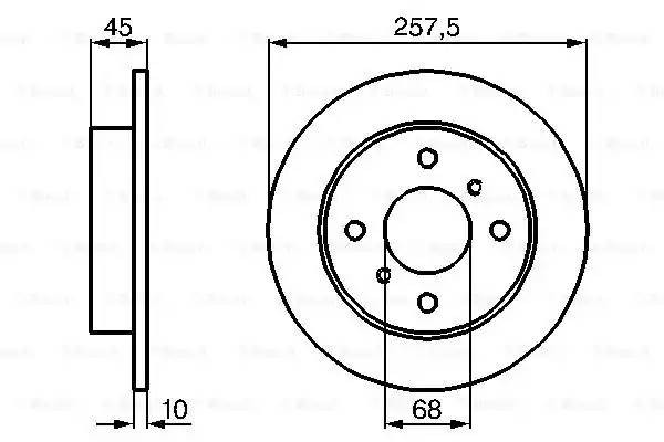 NISSAN PRIMERA P10/11E 258x10x4 / 1.6/2.0 0 986 478 564 BOSCH