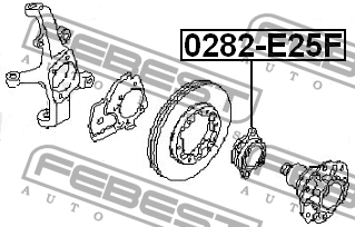 Ступица 0282-E25F 0282-E25F FEBEST
