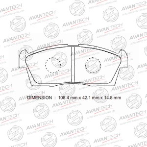 Колодки тормозные дисковые Avantech передние (противоскрипная пластина в компл.) AV739 AVANTECH