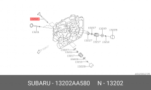 Клапан выпускной 13202-AA580 13202AA580 SUBARU