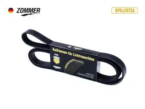 Ремень 1873 (6РК) CHEVROLET Lacetti, Aveo, Nubira, AUDI A6, BMW EPDM 6PK1873A ZOMMER