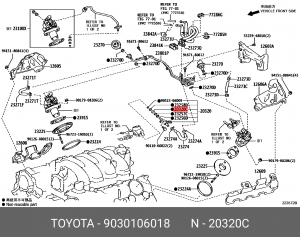 кольцо уплотнительное форсунки!\ Toyota 90301-06018 TOYOTA