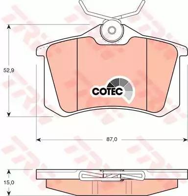 Колодки задние AUDI A4 (B6-B7), A6 (C5), VW PASSAT (3A2, 35I) GDB823 GDB823 TRW