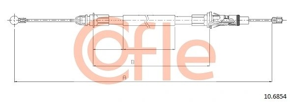 трос ручника л.+п.!\ Nissan Interstars LWB 2.5DS/2.8TDi 10.97> 92106854 COFLE