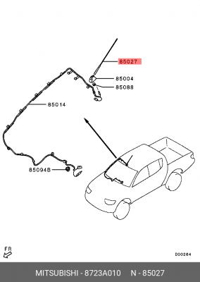 антенна!шток\ Mitsubishi L200 06> 8723A010 MITSUBISHI