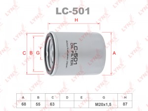 фильтр масляный!\ Subaru Forester 2.0X/XT 13> LC-501 LYNXAUTO