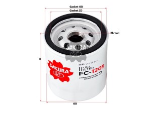 Фильтр топливный KUBOTA SAKURA FC1205 SAKURA