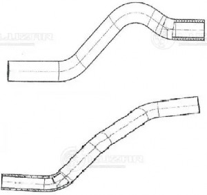 Кмпл патрубков отоп. для а/м Лада Largus FL (21-) 1,6 8кл. (EPDM, 2шт.) (LPKh 01 LPKH0117 LUZAR