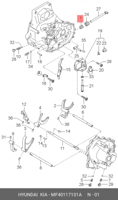 УПЛОТНИТЕЛЬНОЕ КОЛЬЦО КПП/SEAL-OIL MF401-17131A MF40117131A HYUNDAI KIA